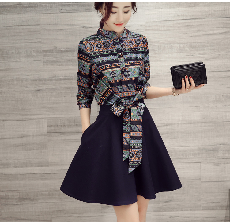 卡帝诺君威2016春装新款韩版收腰显瘦假两件