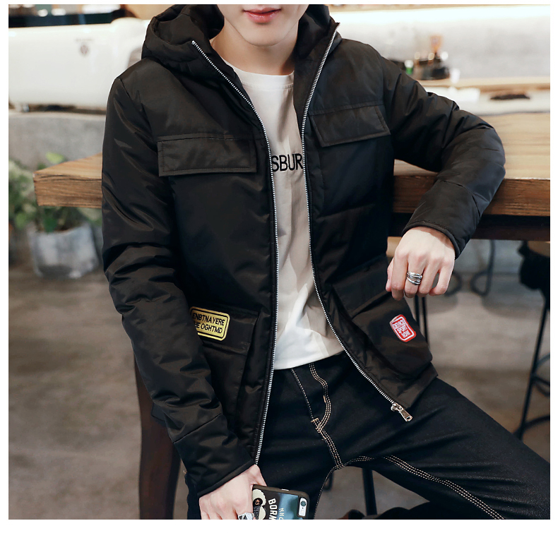 英雄之鹰男士棉衣加厚中长款棉衣男青少年外套