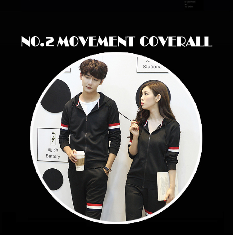 号公社 秋季男士卫衣外套运动套装情侣青少年