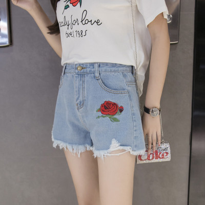 沙漏的舞蹈 2017夏季韩版个性磨破毛边休闲百