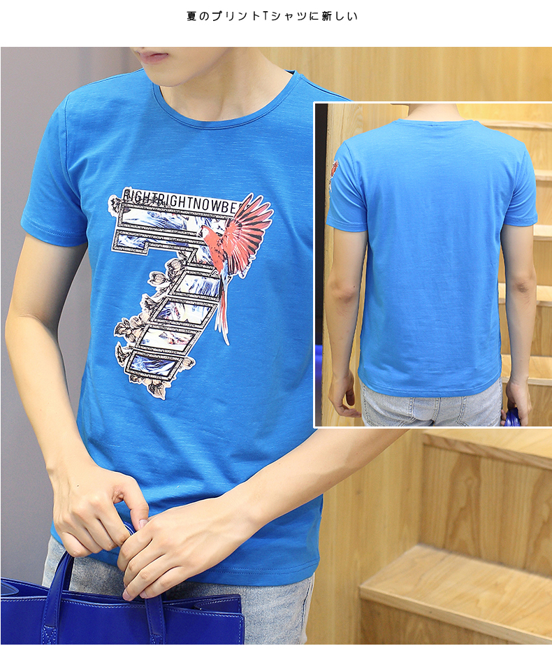 卡哲仕 夏装短袖T恤修身圆领韩版潮衣服BKL2