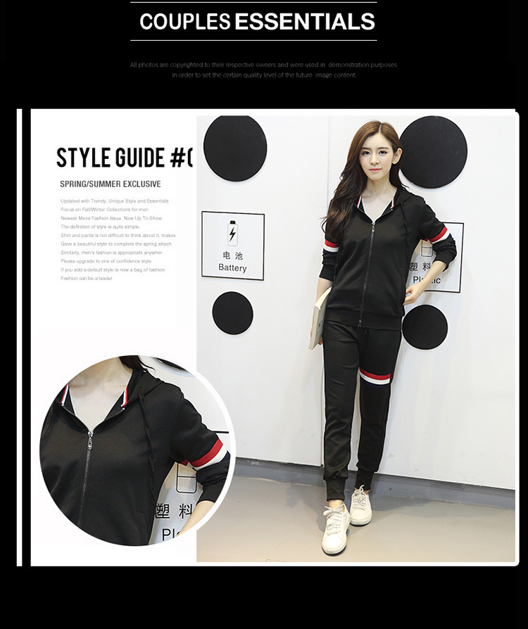 号公社 秋季男士卫衣外套运动套装情侣青少年