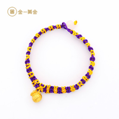 金一黄金【小福袋】黄金挂件吊坠足金手链 3D