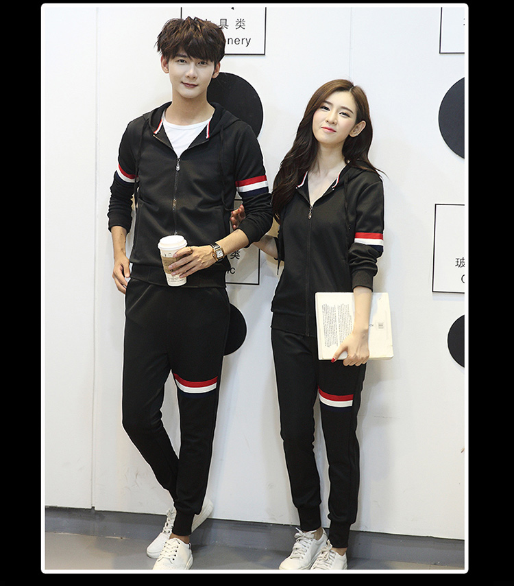 号公社 秋季男士卫衣外套运动套装情侣青少年