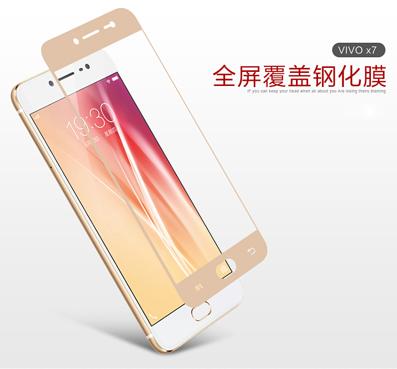 友E套 步步高vivo X7钢化膜 vivoX7玻璃膜全屏