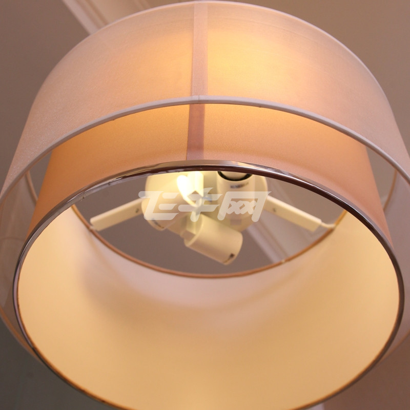 美吉特 简约现代布艺吊灯创意个性卧室灯时尚创意圆形灯具客厅办公室