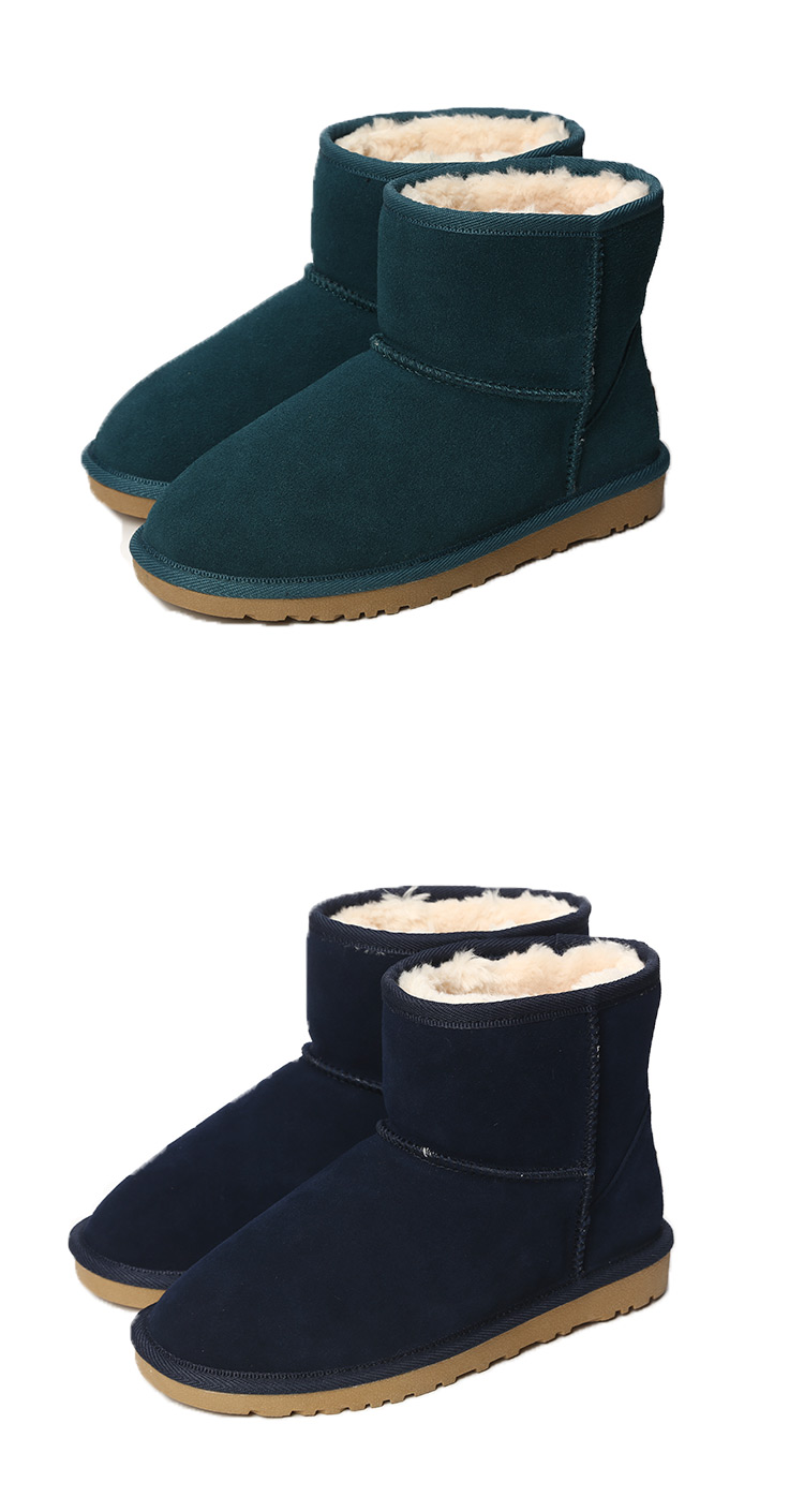 蜜娅莉miyayami mz牛绒经典素面低筒雪地女靴 700498