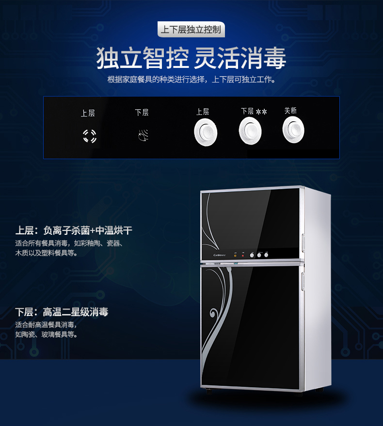 canbo/康宝 ztp80f-1(g)消毒柜家用立式小型迷你高温消毒柜式碗柜