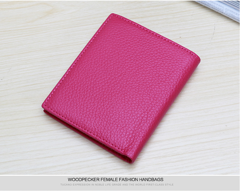 啄木鸟女士钱包女式短款钱包时尚真皮女士钱夹2016热卖