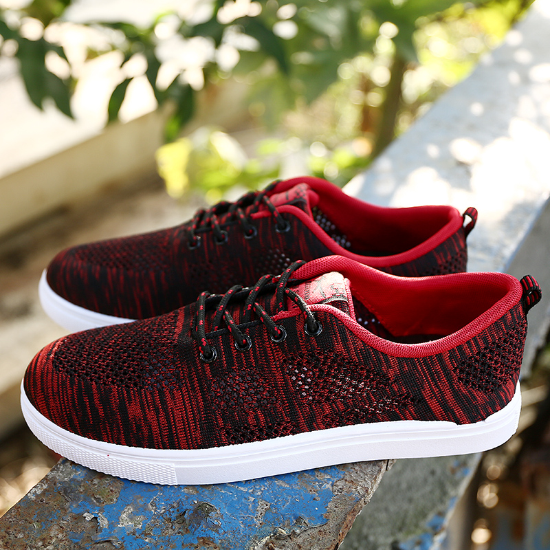 纽百伦运动 飞织休闲男鞋子男士防滑帆布鞋学生低帮运动跑步鞋886