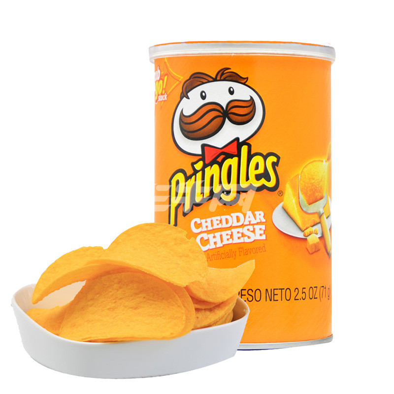 美国原装进口品客pringles脆香薯片小罐多口味选择 休闲膨化食品71g
