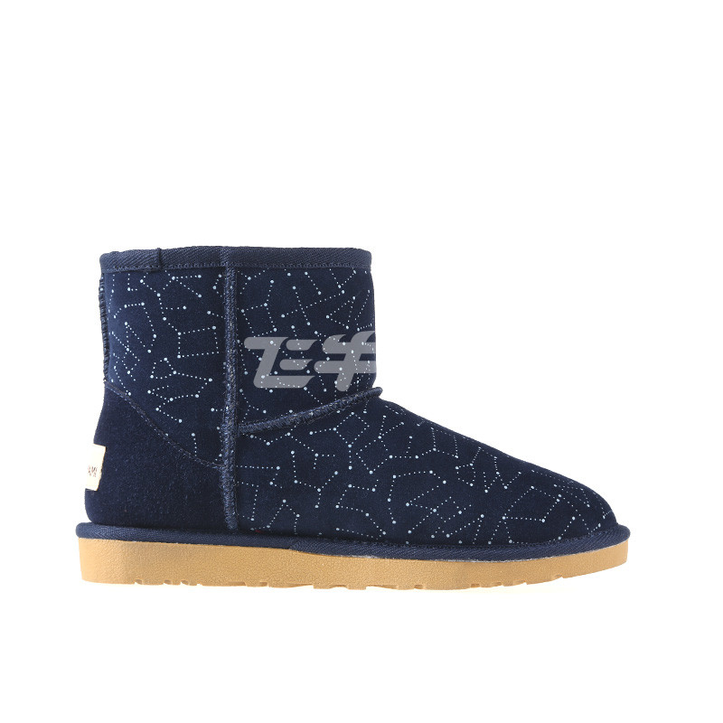 蜜娅莉miyayami雪地靴冬季女款牛绒星空低筒雪地靴铝箔保暖短靴棉靴